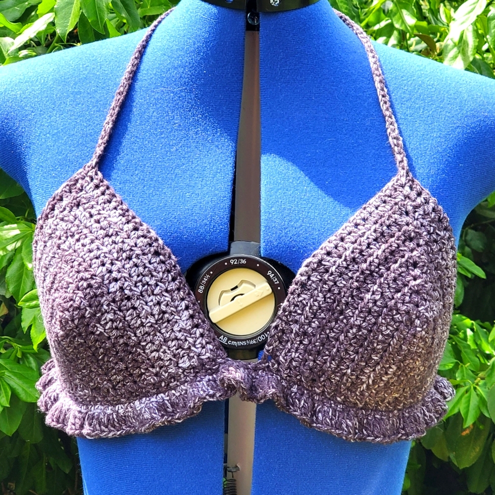 Bikini Festival Rave Swim Crochet Summer Halter Top